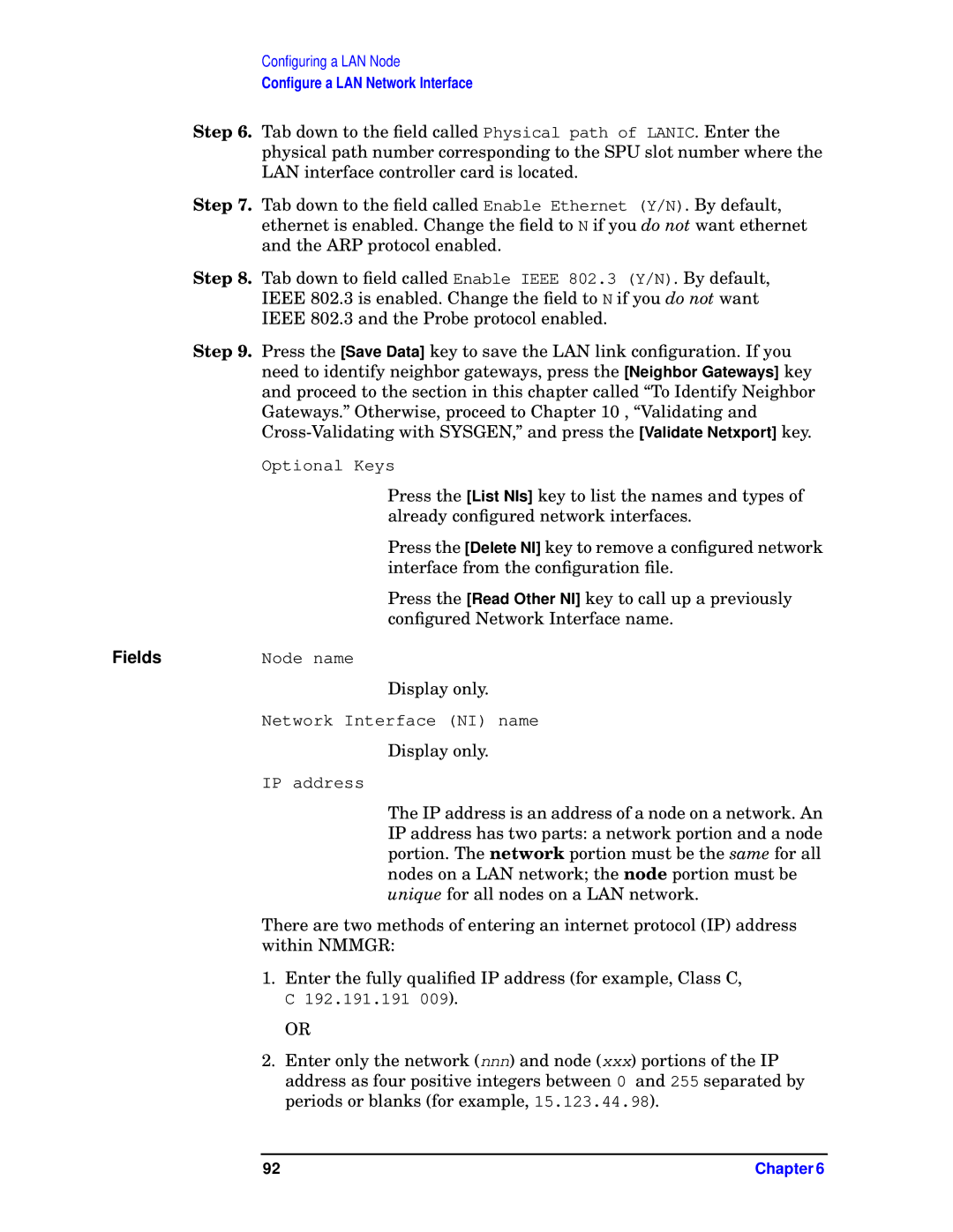 HP E3000 MPE/IX, E3000/IX manual Fields 