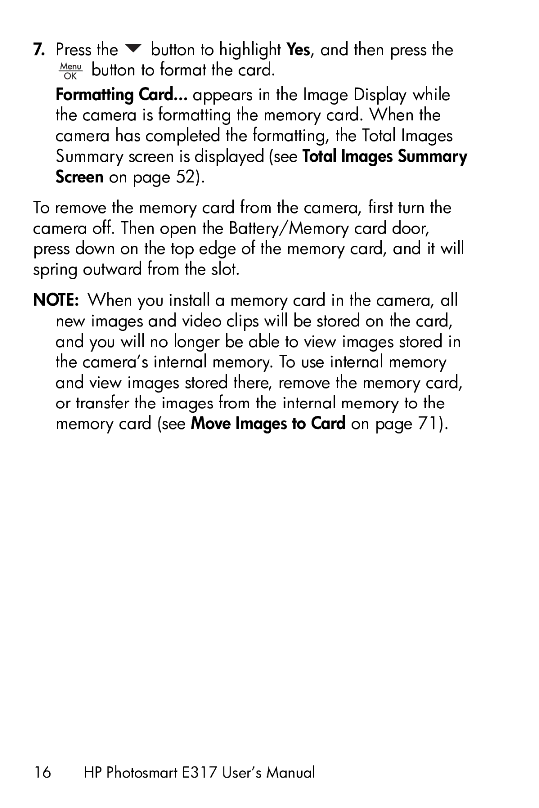 HP manual HP Photosmart E317 User’s Manual 