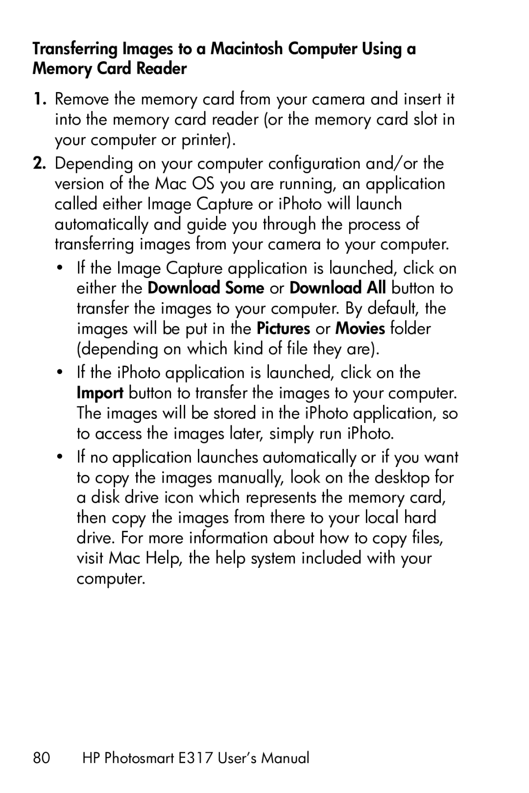 HP manual HP Photosmart E317 User’s Manual 