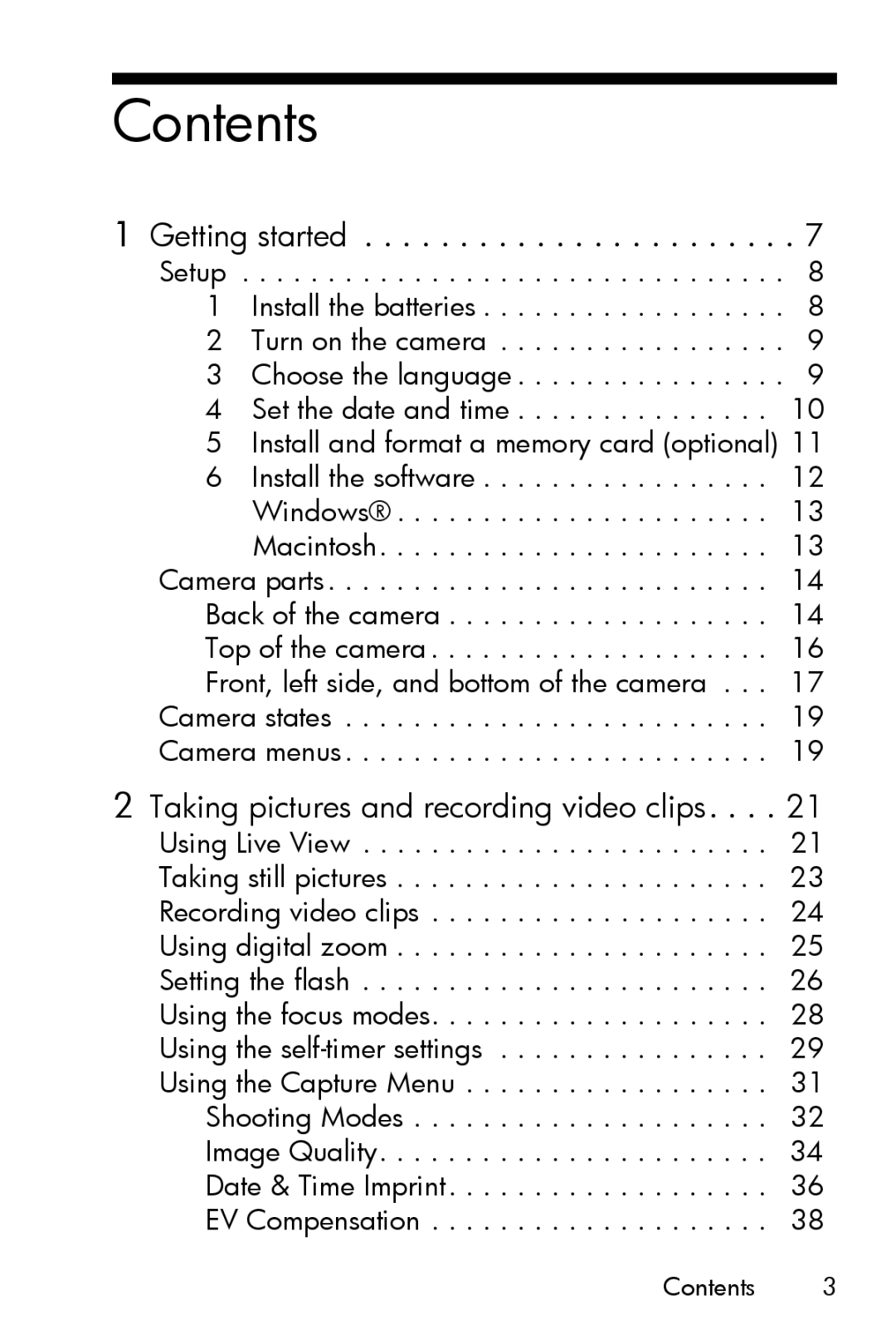 HP E327 manual Contents 