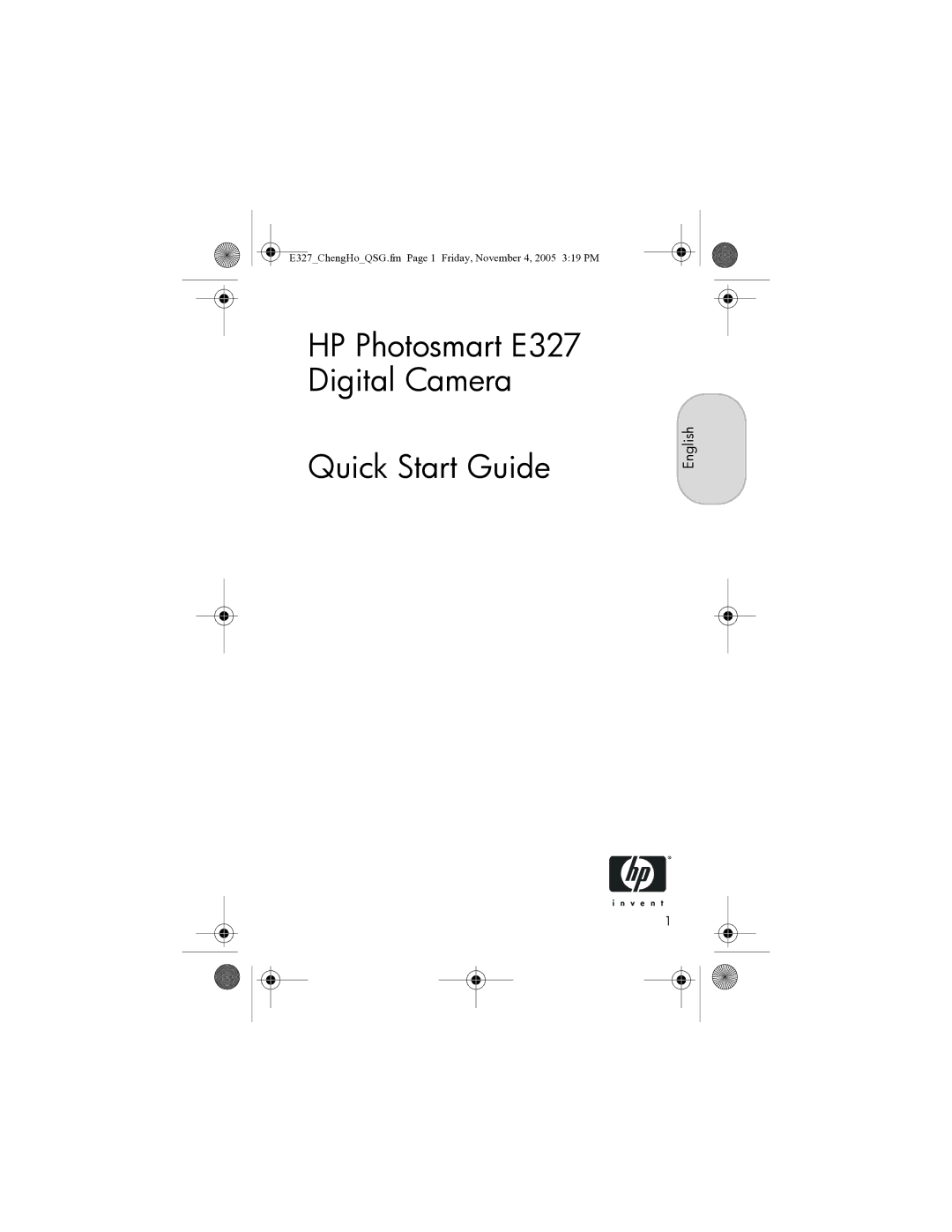 HP E327 manual Quick Start Guide, English 