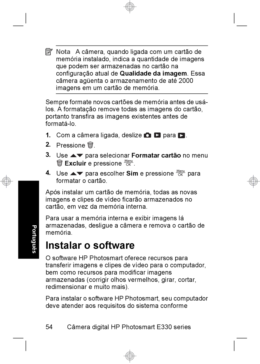 HP E330 manual Instalar o software 