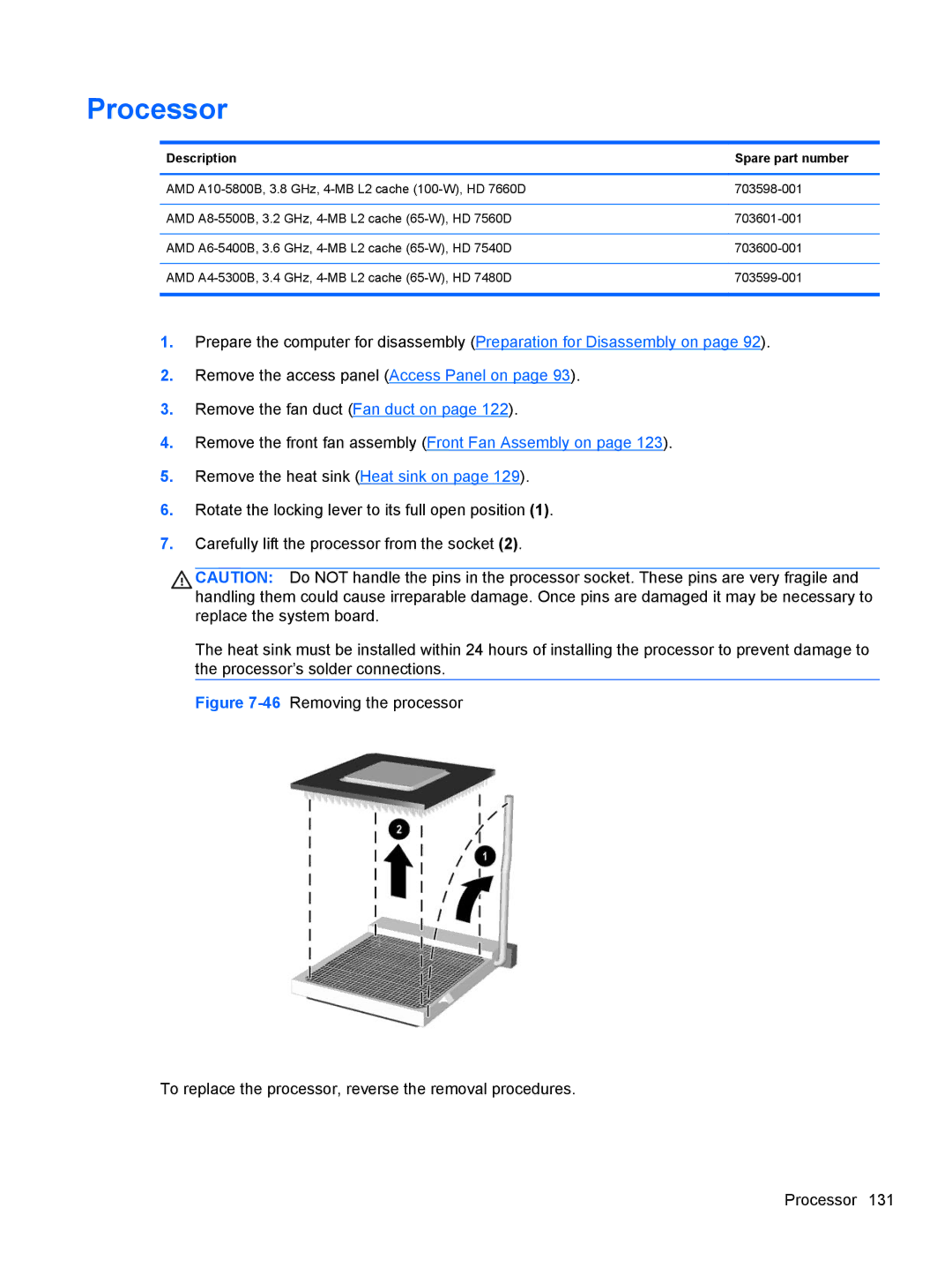 HP E3S33UT#ABA, E3S36UT#ABA, Pro 6305 C1E21UT#ABA manual Processor 