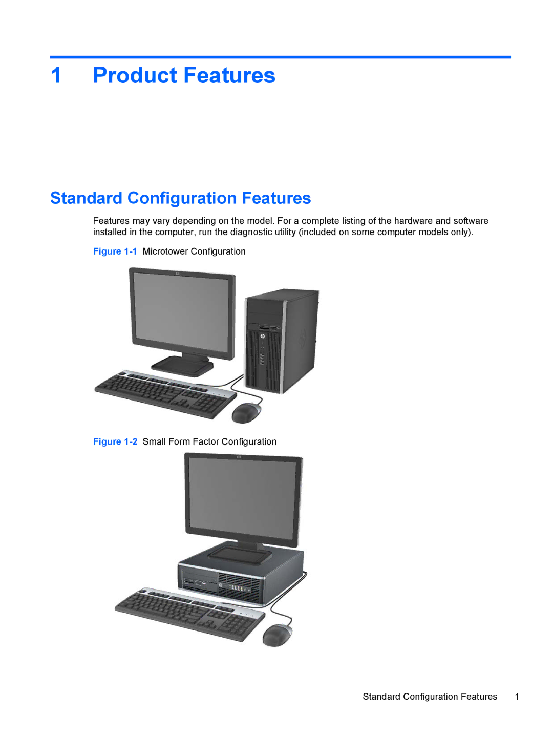 HP E3S36UT#ABA, E3S33UT#ABA, Pro 6305 C1E21UT#ABA manual Product Features, Standard Configuration Features 