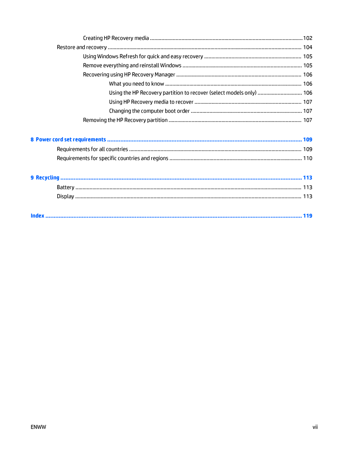 HP E3U59UT 15.6' E3U59UT#ABA manual 113 