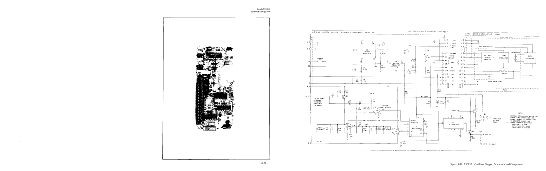 HP E42 manual 10.A3/A3A1 Oscillator Support Schematic and Components 