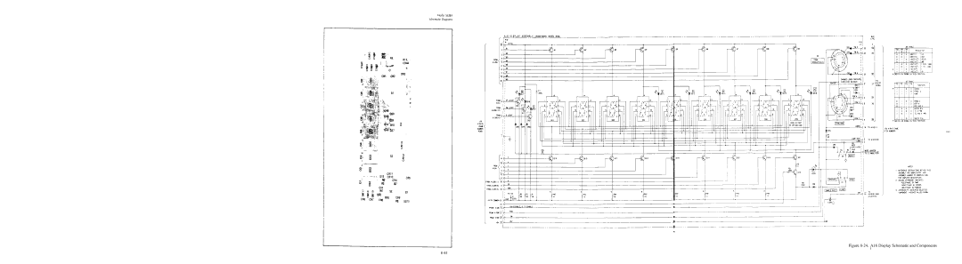 HP E42 manual 24.A16 Display Schematic and Components 