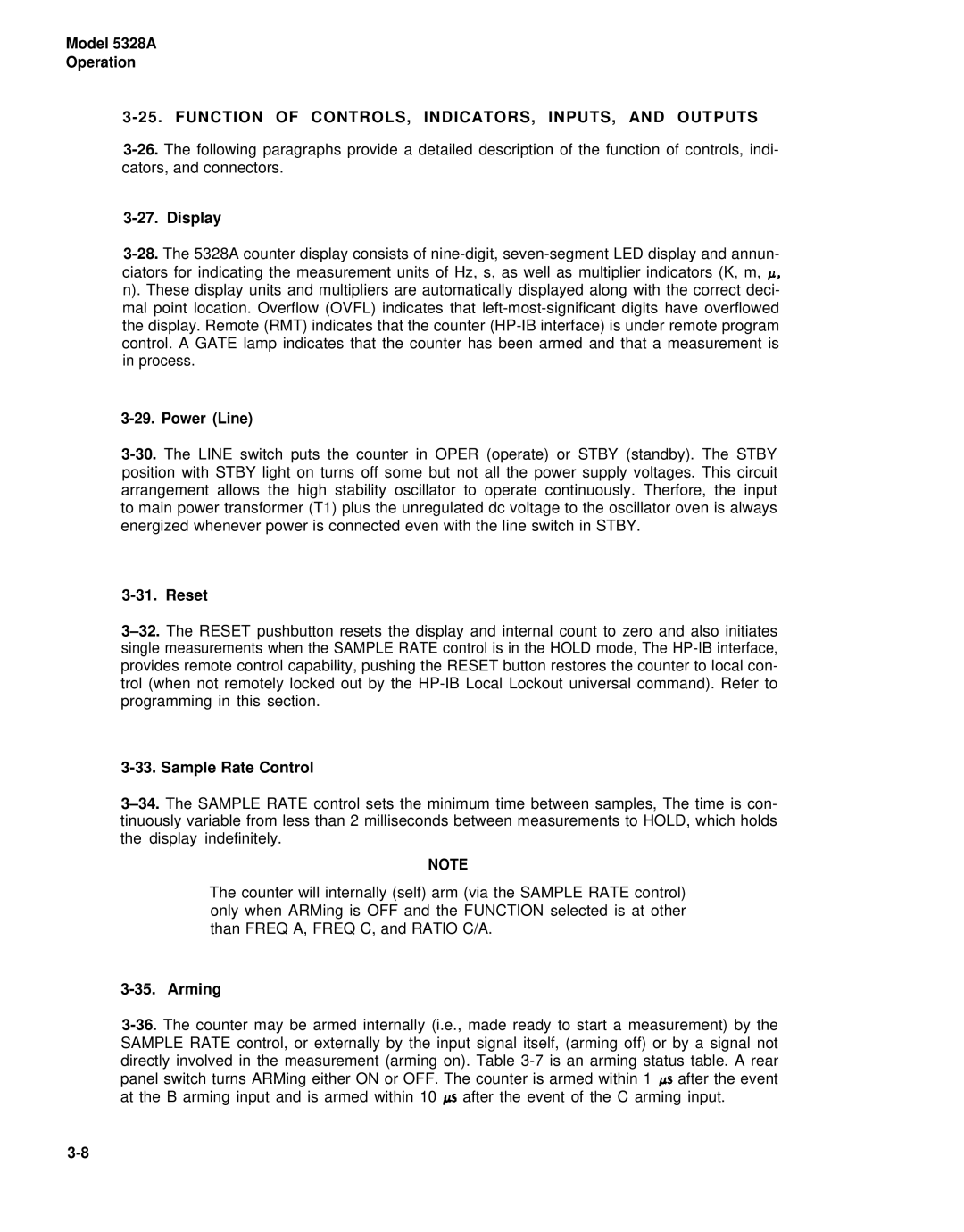 HP E42 manual Function of CONTROLS, INDICATORS, INPUTS, and Outputs 