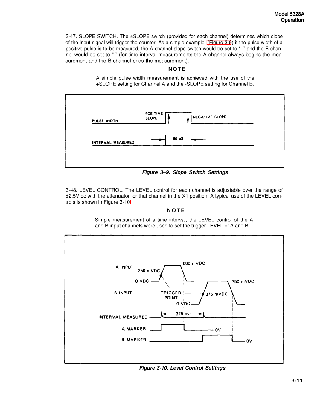 HP E42 manual T E, Slope Switch Settings 