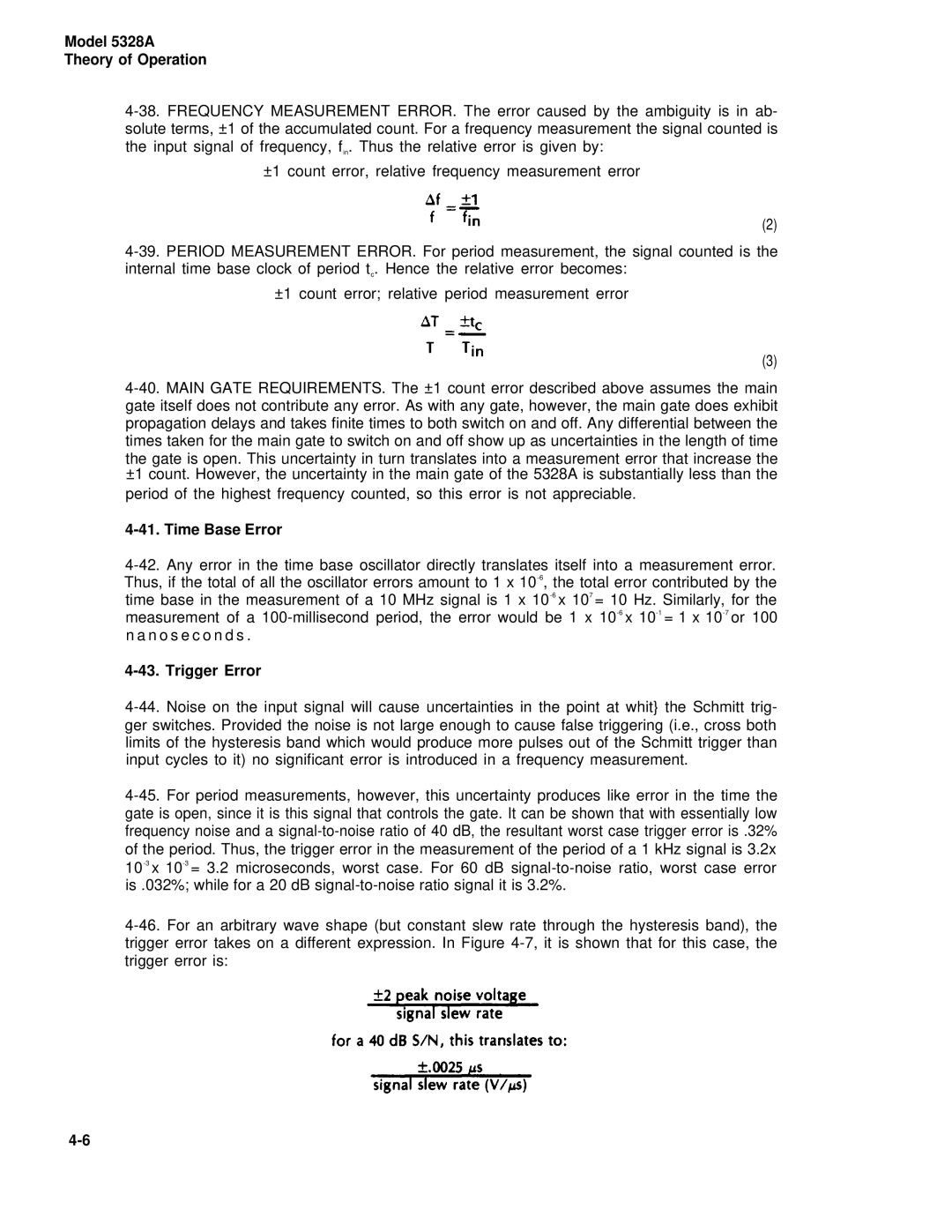 HP E42 manual Time Base Error, Trigger Error 