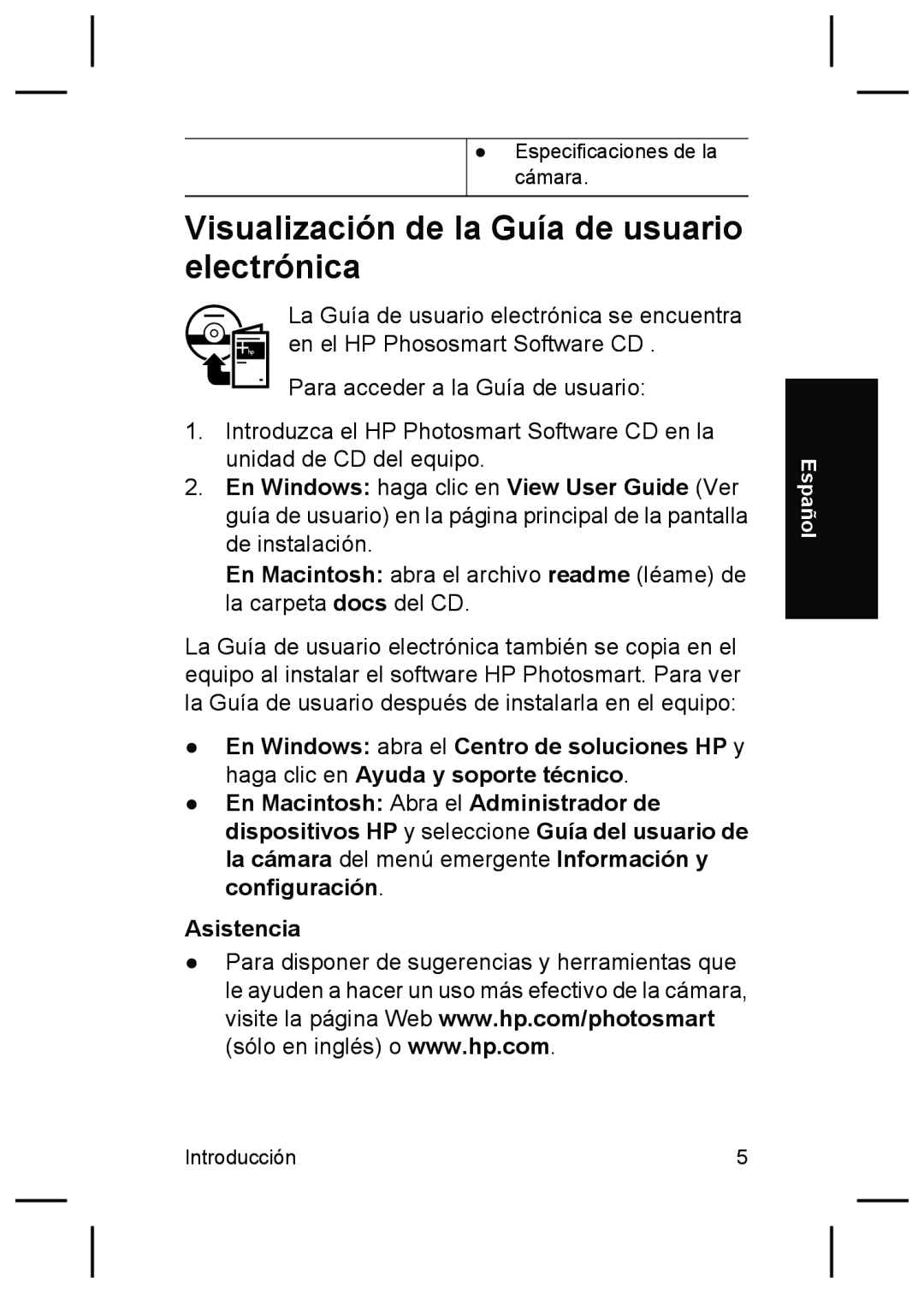 HP E427 manual Visualización de la Guía de usuario electrónica 