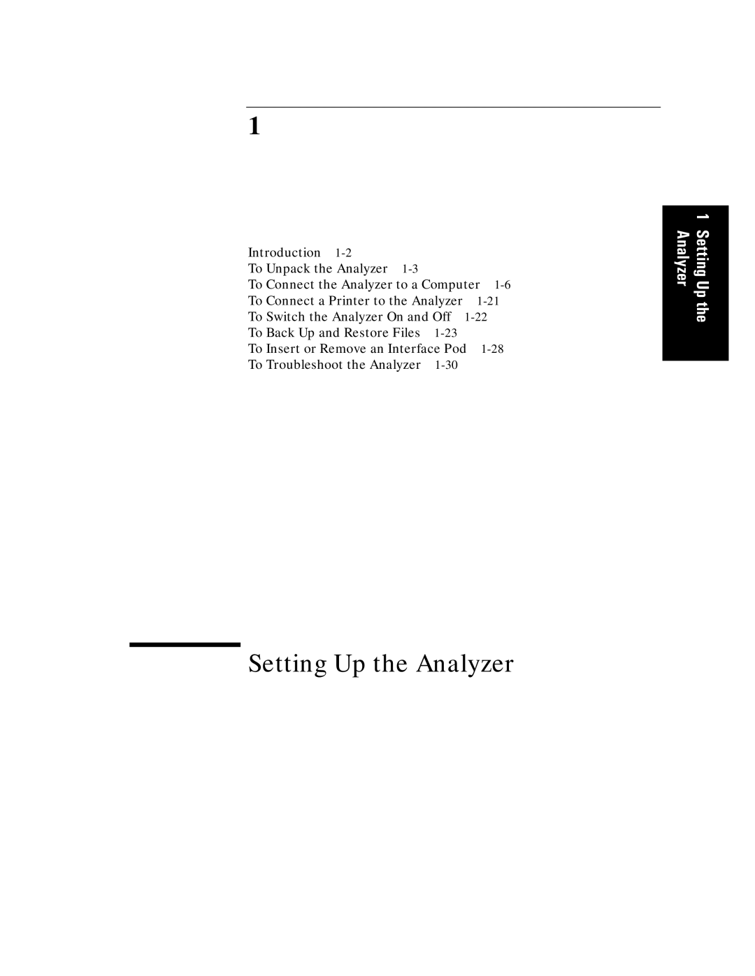 HP E5200A manual Setting Up the Analyzer 