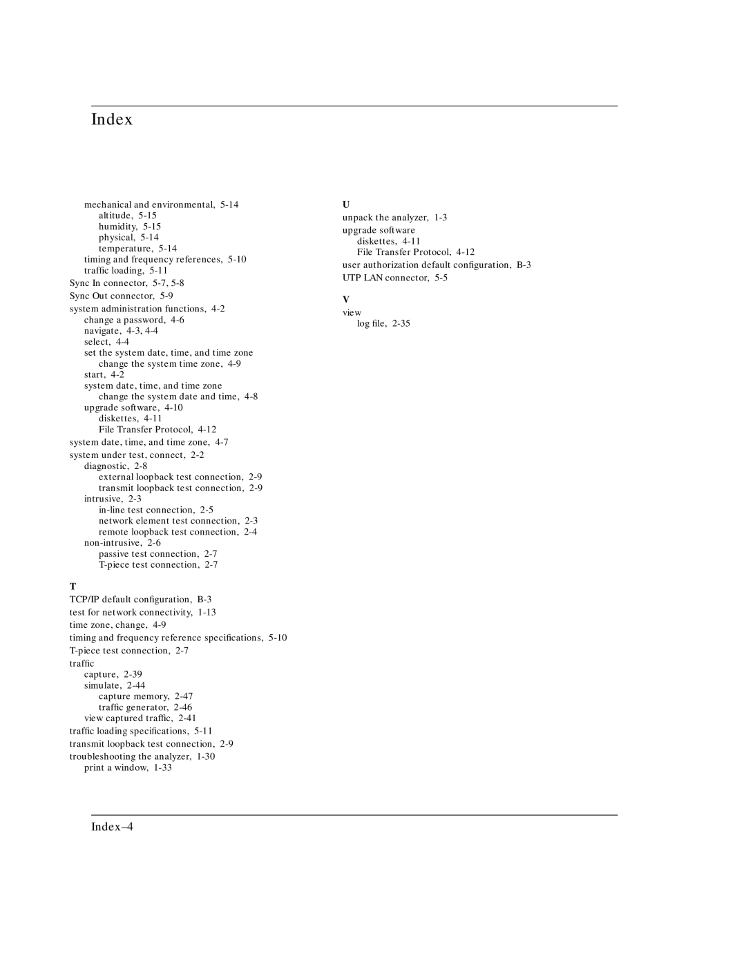 HP E5200A manual Index-4 