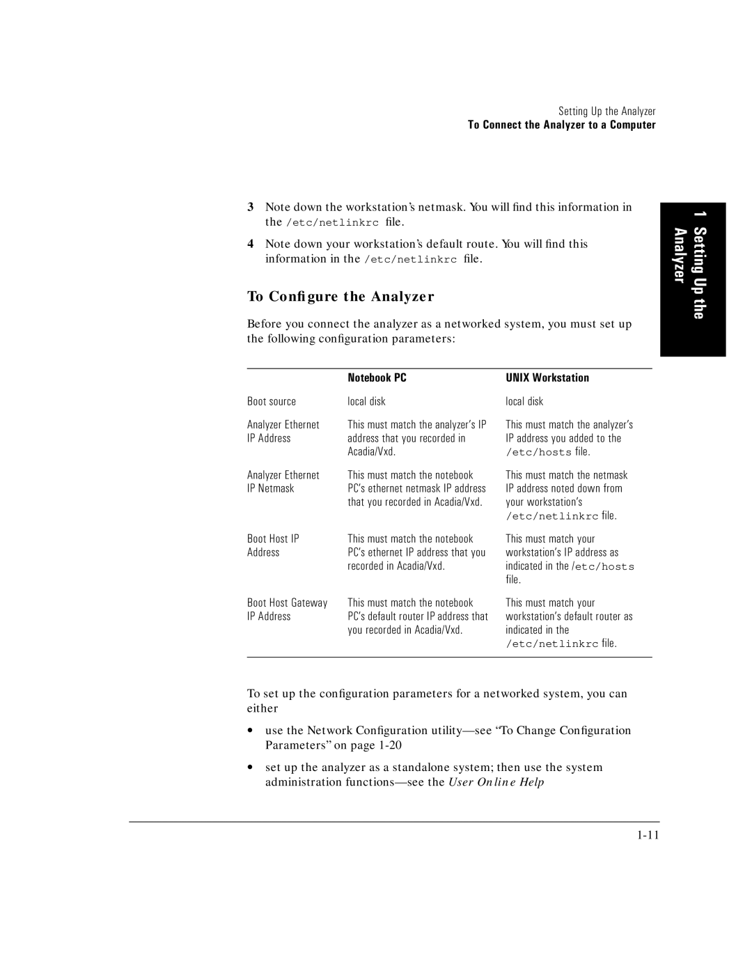 HP E5200A manual To Conﬁgure the Analyzer 