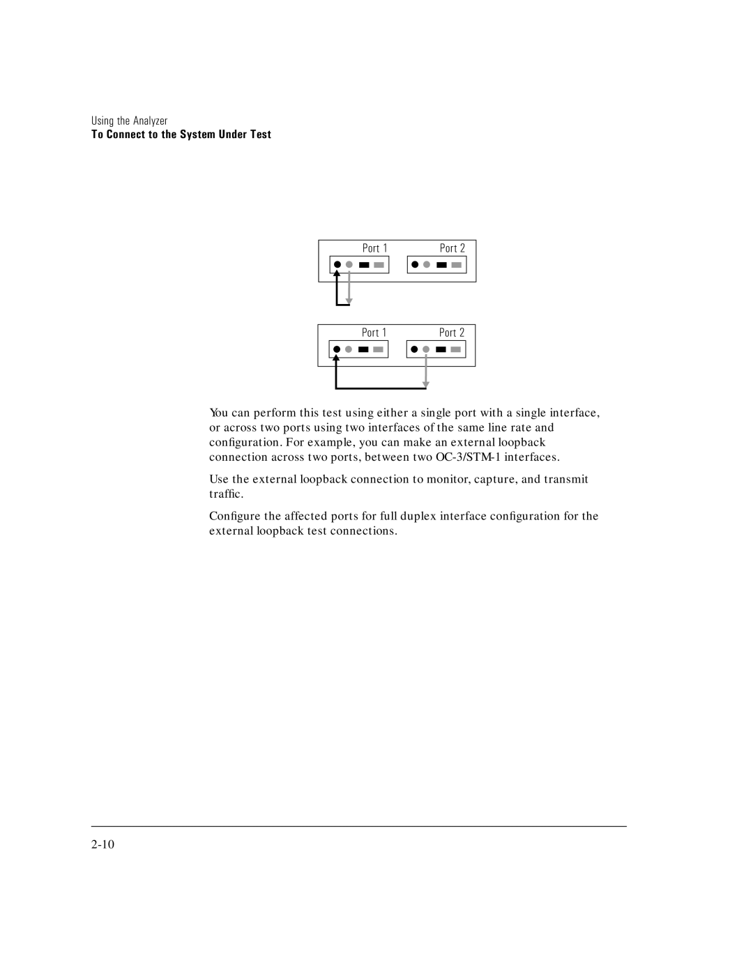 HP E5200A manual To Connect to the System Under Test 