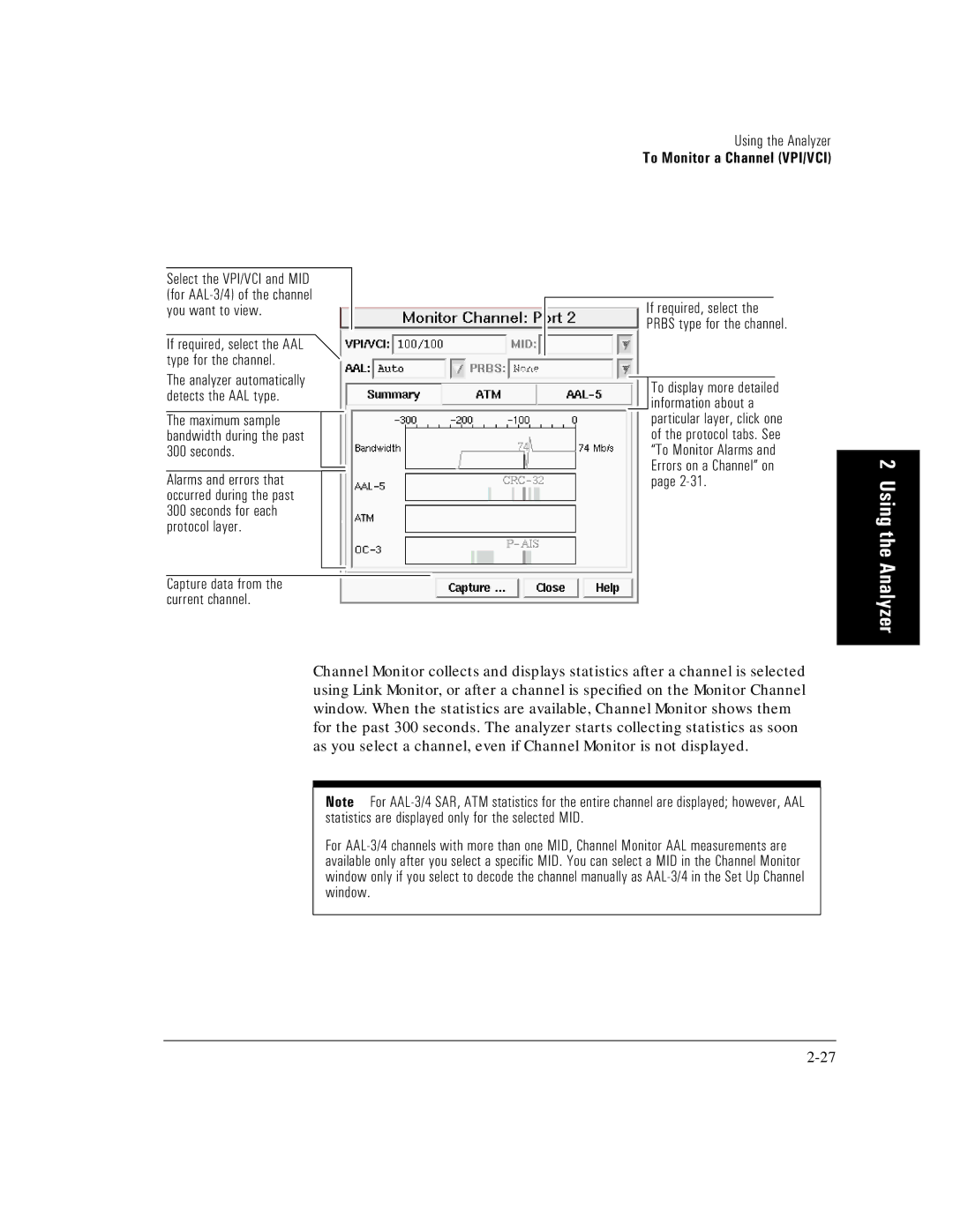 HP E5200A manual Using the Analyzer, If required, select Prbs type for the channel 