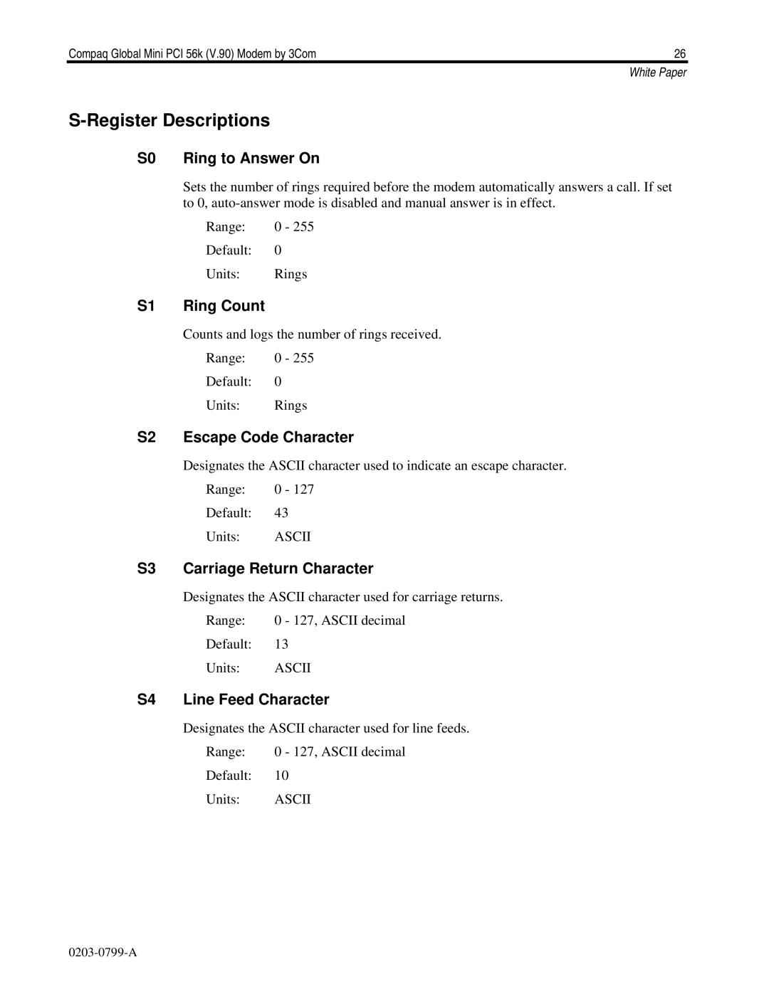 HP E700 manual Register Descriptions 