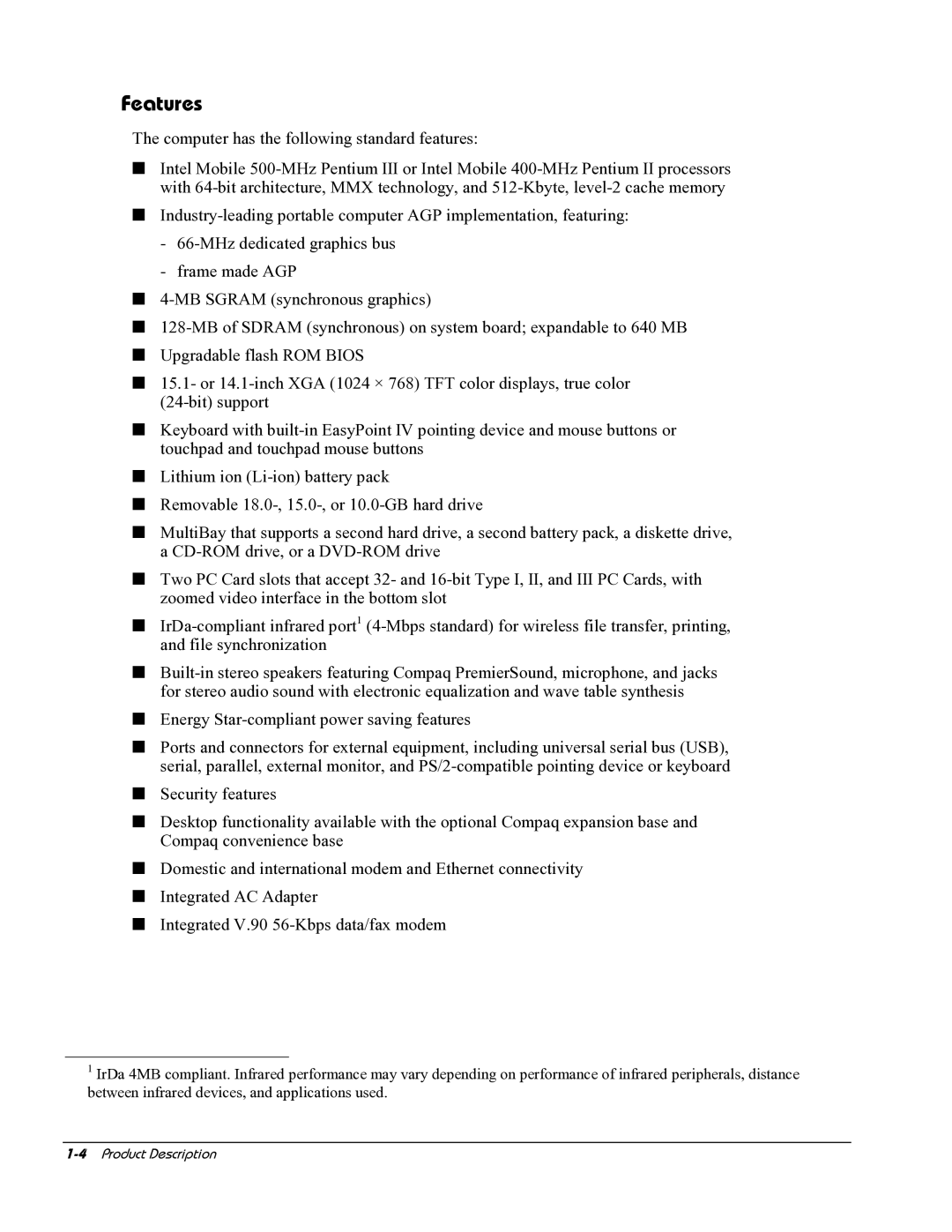 HP E700 manual Features 