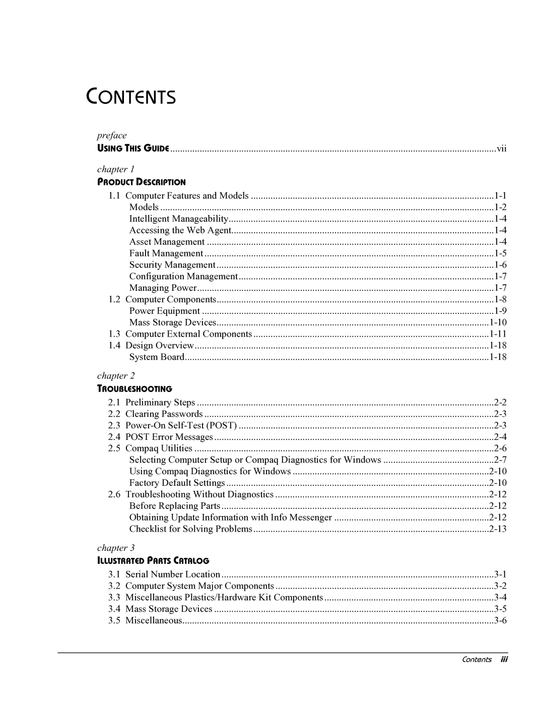 HP E700 manual Contents 