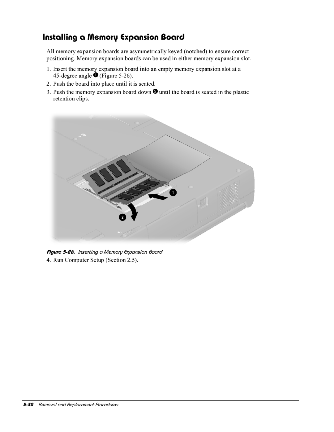 HP E700 manual Installing a Memory Expansion Board, Inserting a Memory Expansion Board 