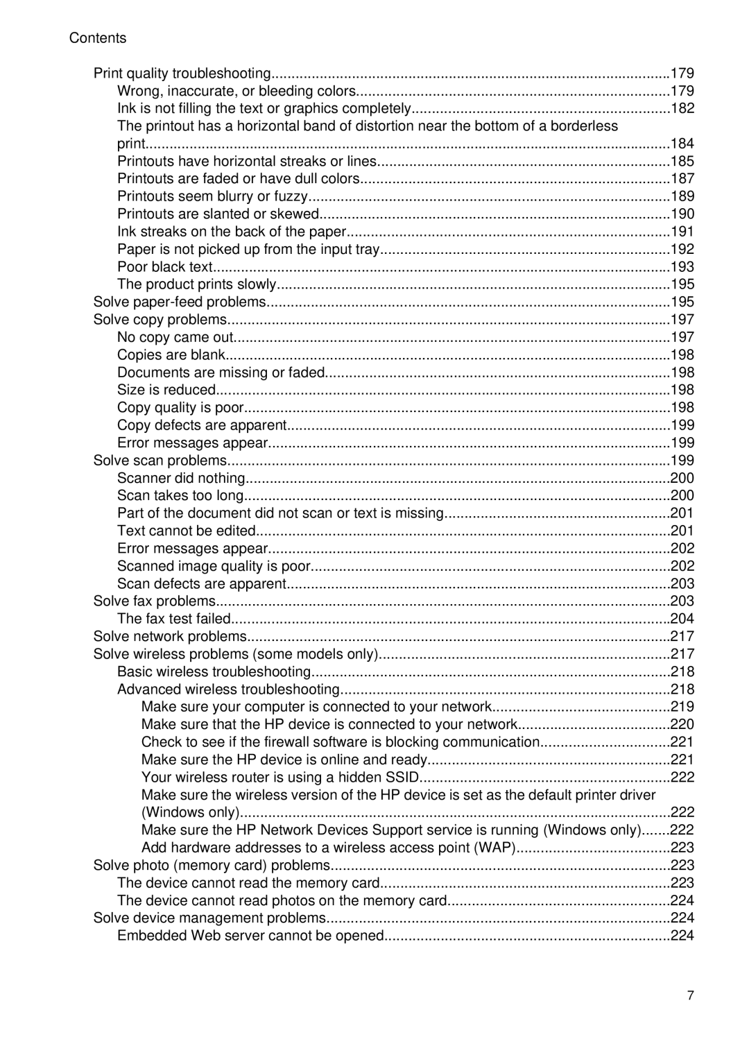 HP 6500, E709 manual Ink is not filling the text or graphics completely 