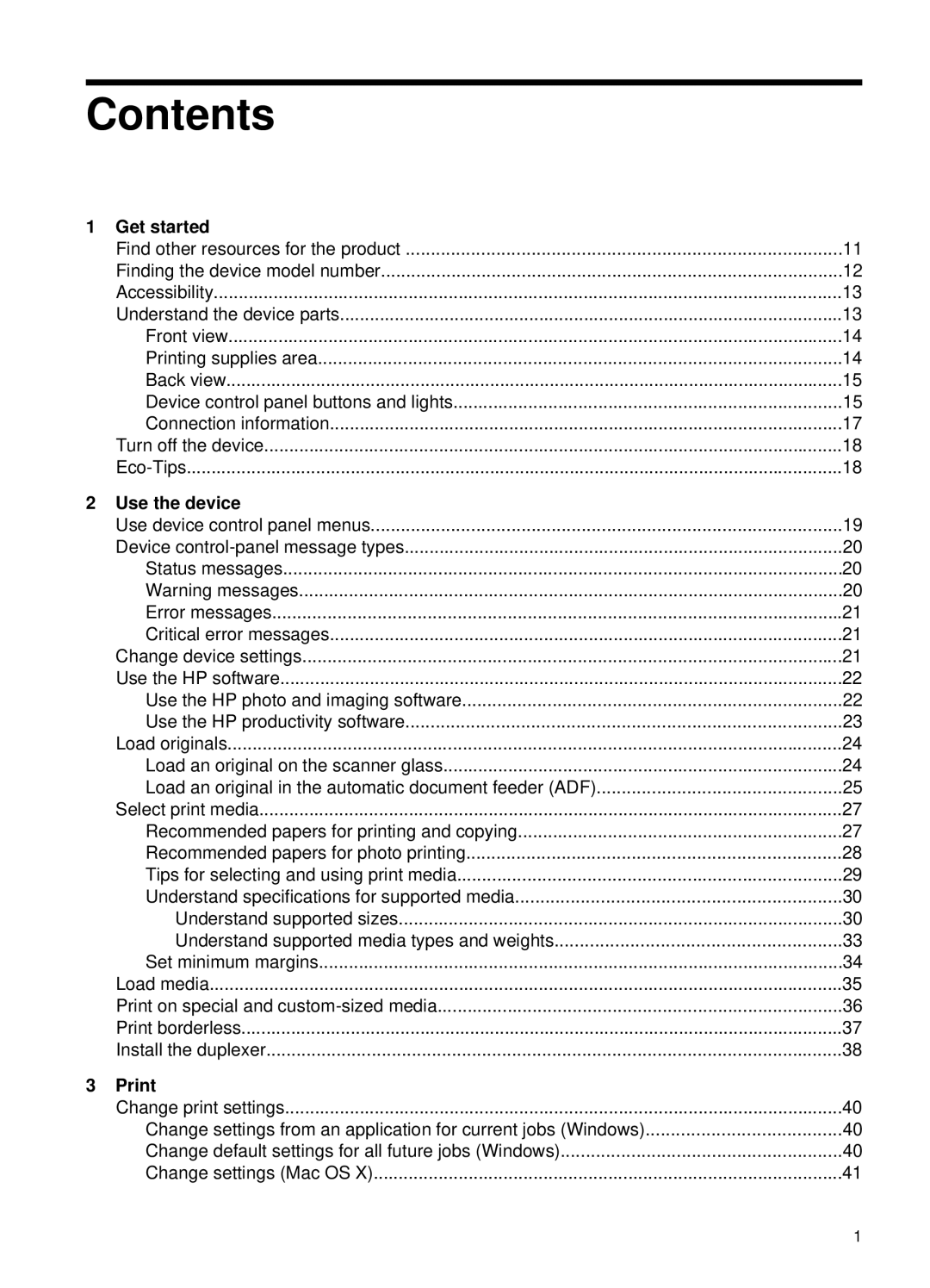 HP 6500, E709 manual Contents 