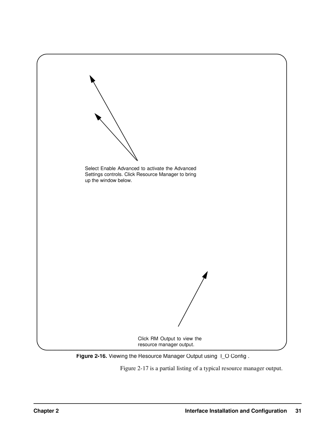 HP E8491A manual is a partial listing of a typical resource manager output 