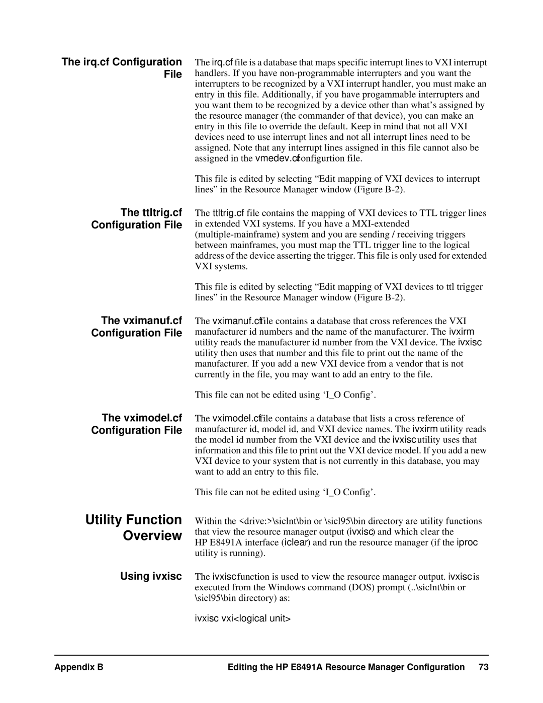 HP E8491A manual Utility Function Overview, Using ivxisc 