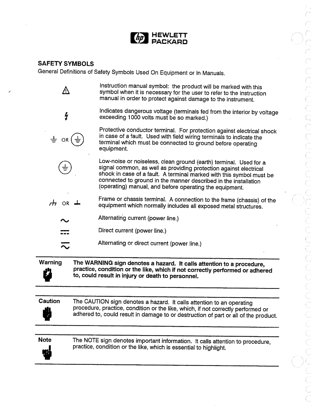 HP Electronic 3325B manual 