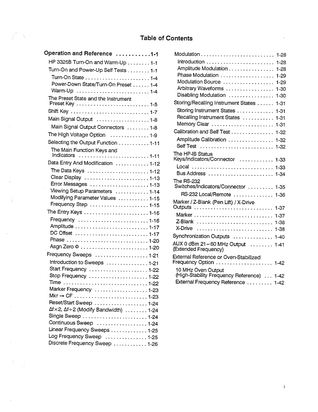 HP Electronic 3325B manual 