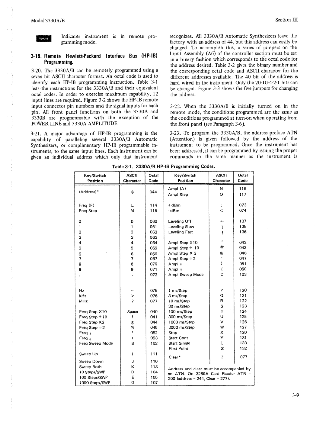 HP Electronic 3330A manual 