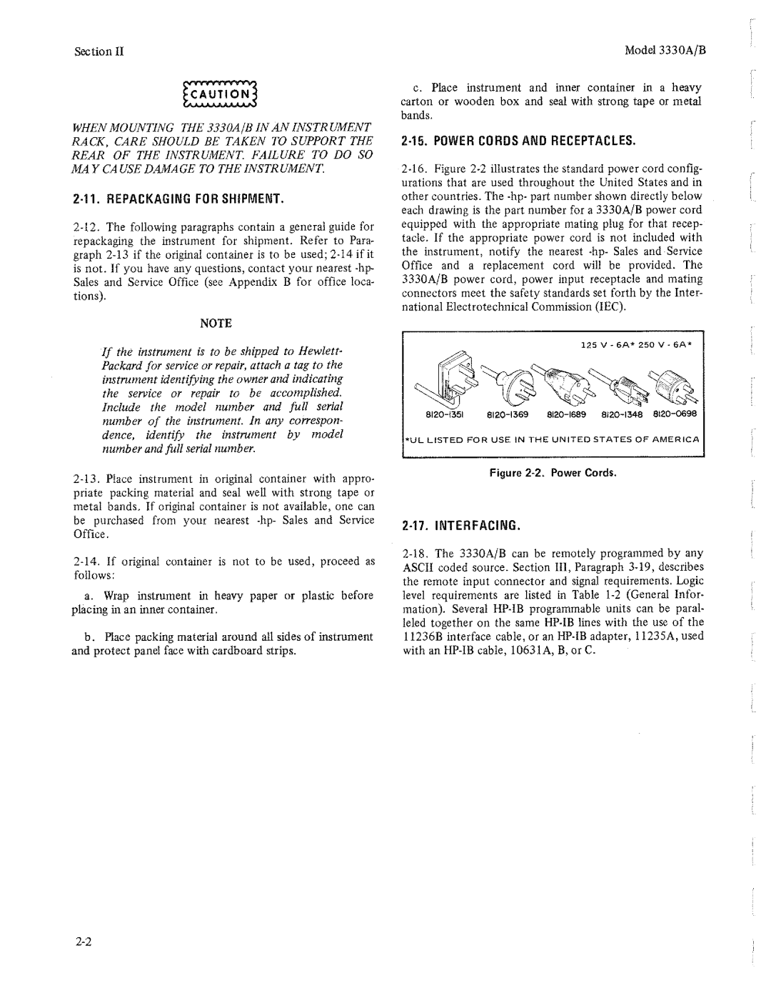 HP Electronic 3330A manual 