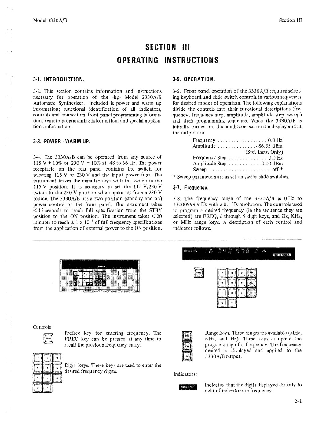 HP Electronic 3330A manual 