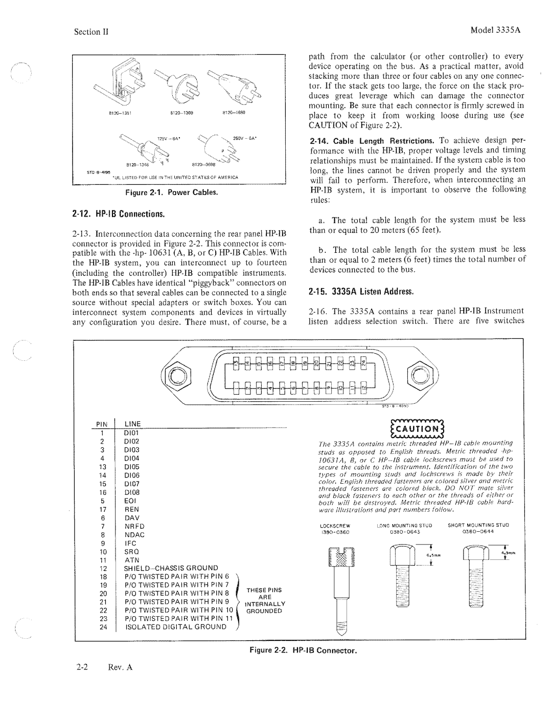 HP Electronic 3335A manual 