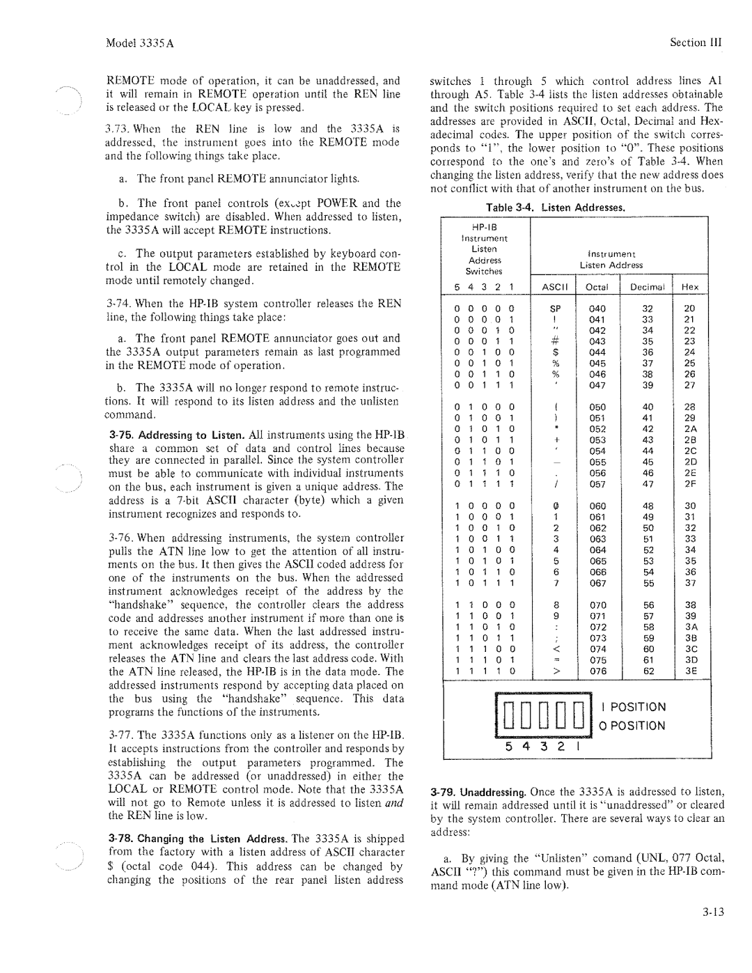 HP Electronic 3335A manual 