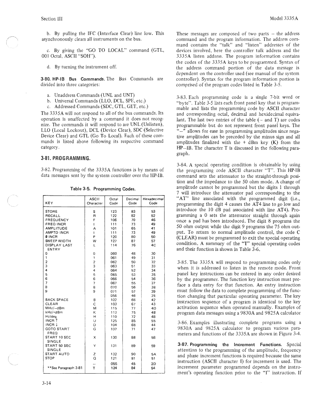 HP Electronic 3335A manual 