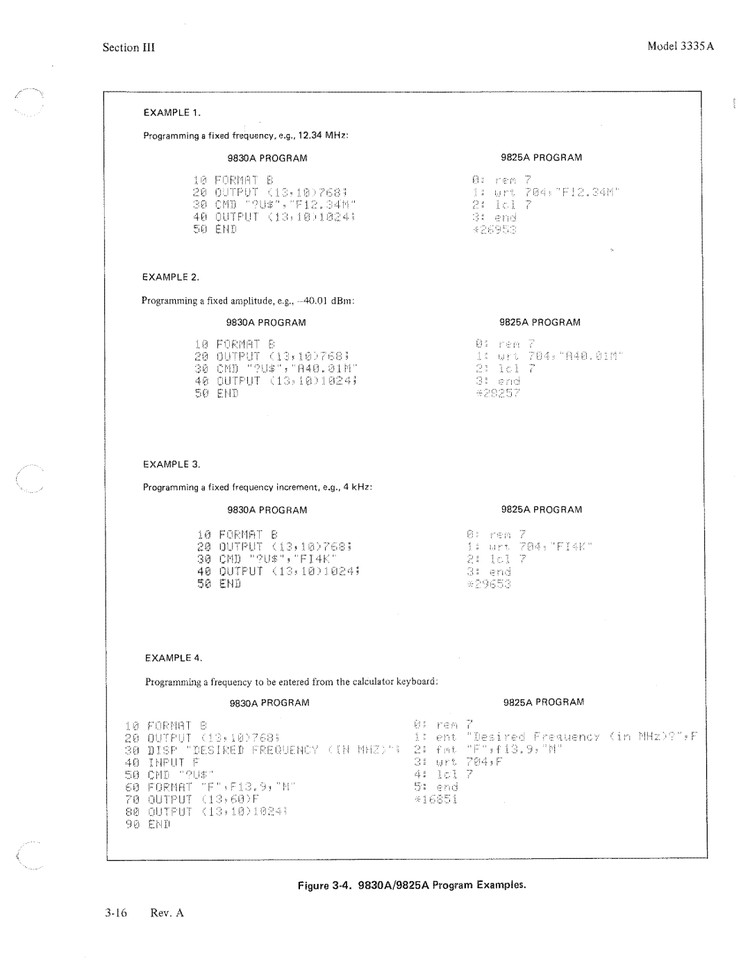 HP Electronic 3335A manual 