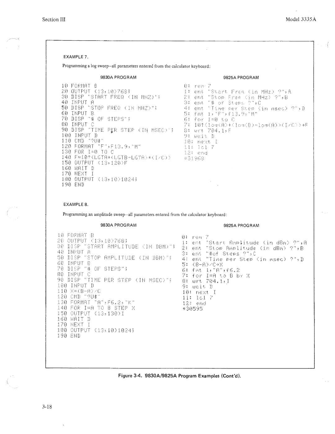 HP Electronic 3335A manual 