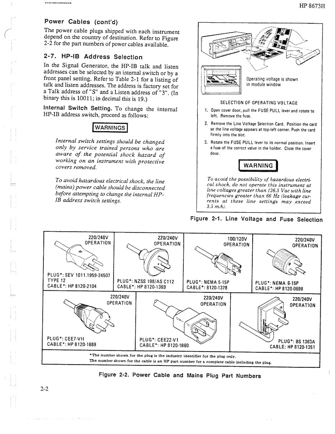 HP Electronic 8673H manual 