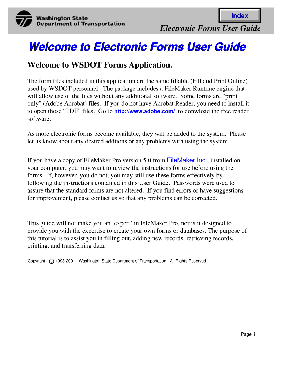 HP manual Welcome to Electronic Forms User Guide 