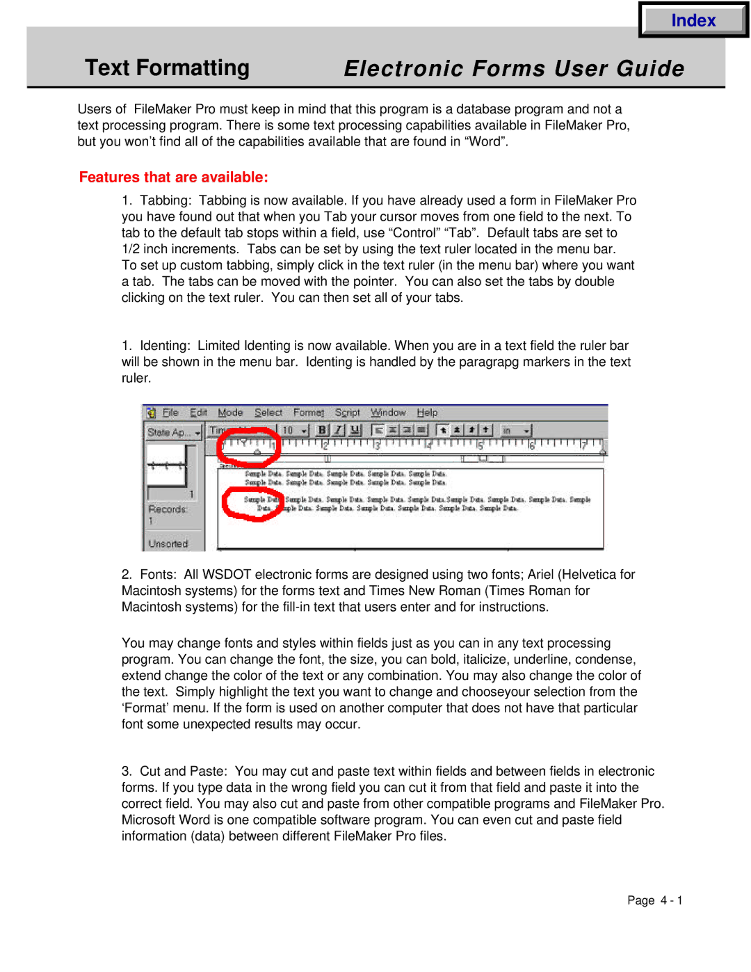 HP Electronic Forms manual Text Formatting 