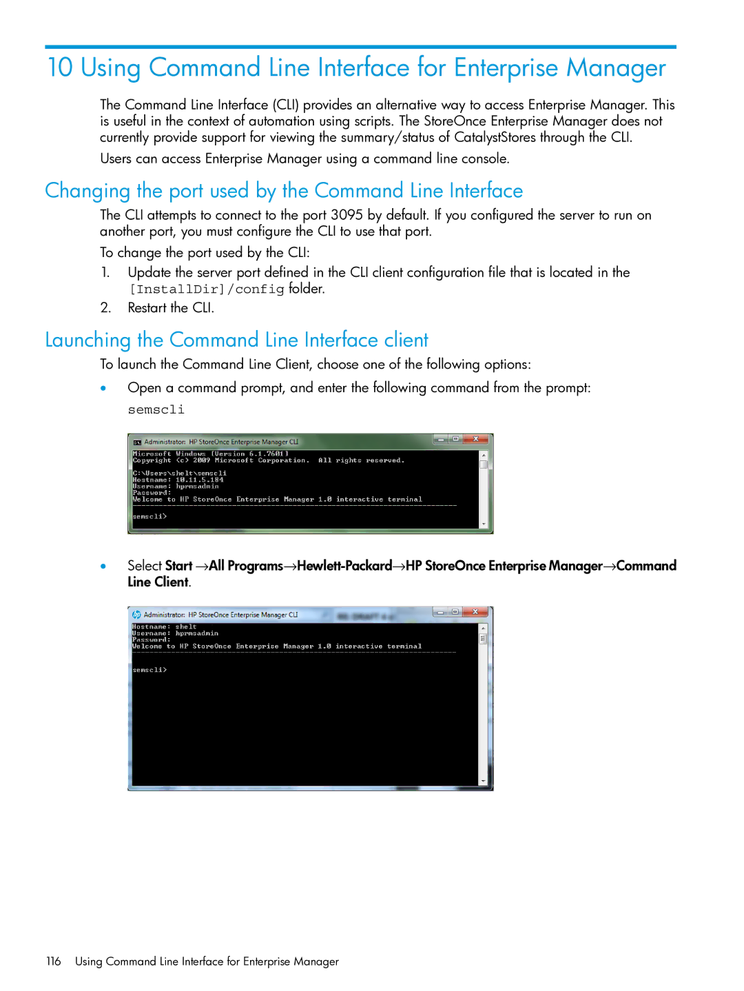 HP EMA/ESA/MA Replication Software manual Using Command Line Interface for Enterprise Manager 