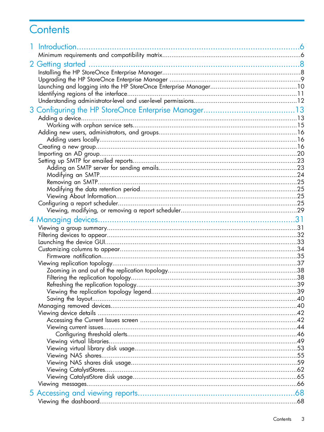 HP EMA/ESA/MA Replication Software manual Contents 