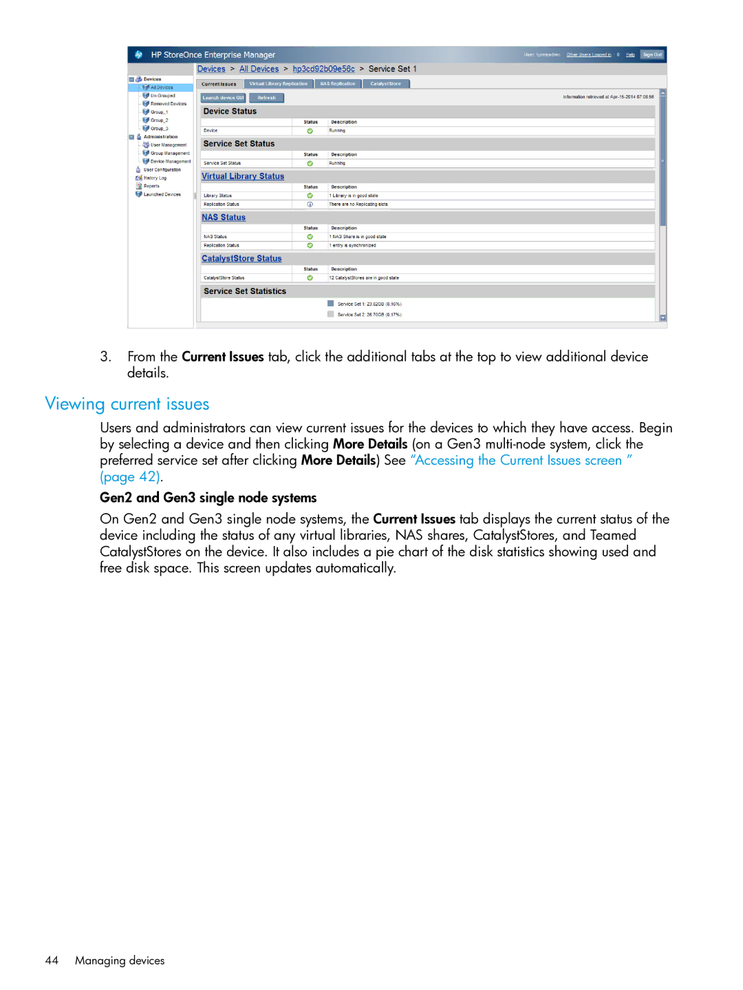 HP EMA/ESA/MA Replication Software manual Viewing current issues 