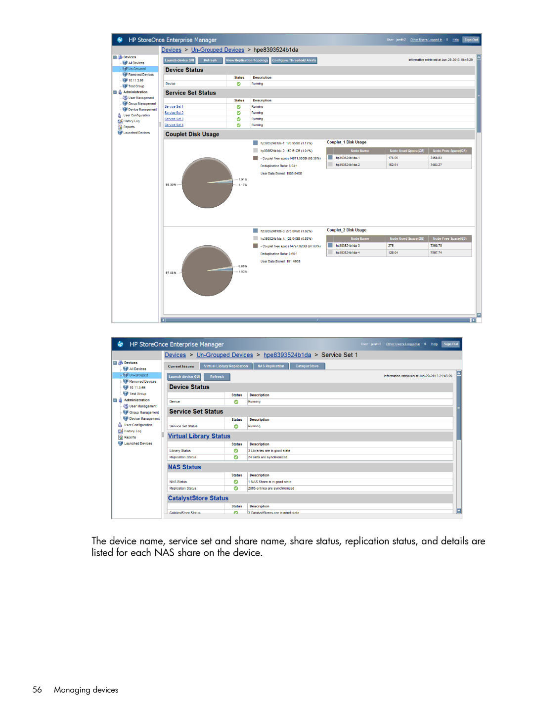 HP EMA/ESA/MA Replication Software manual Managing devices 