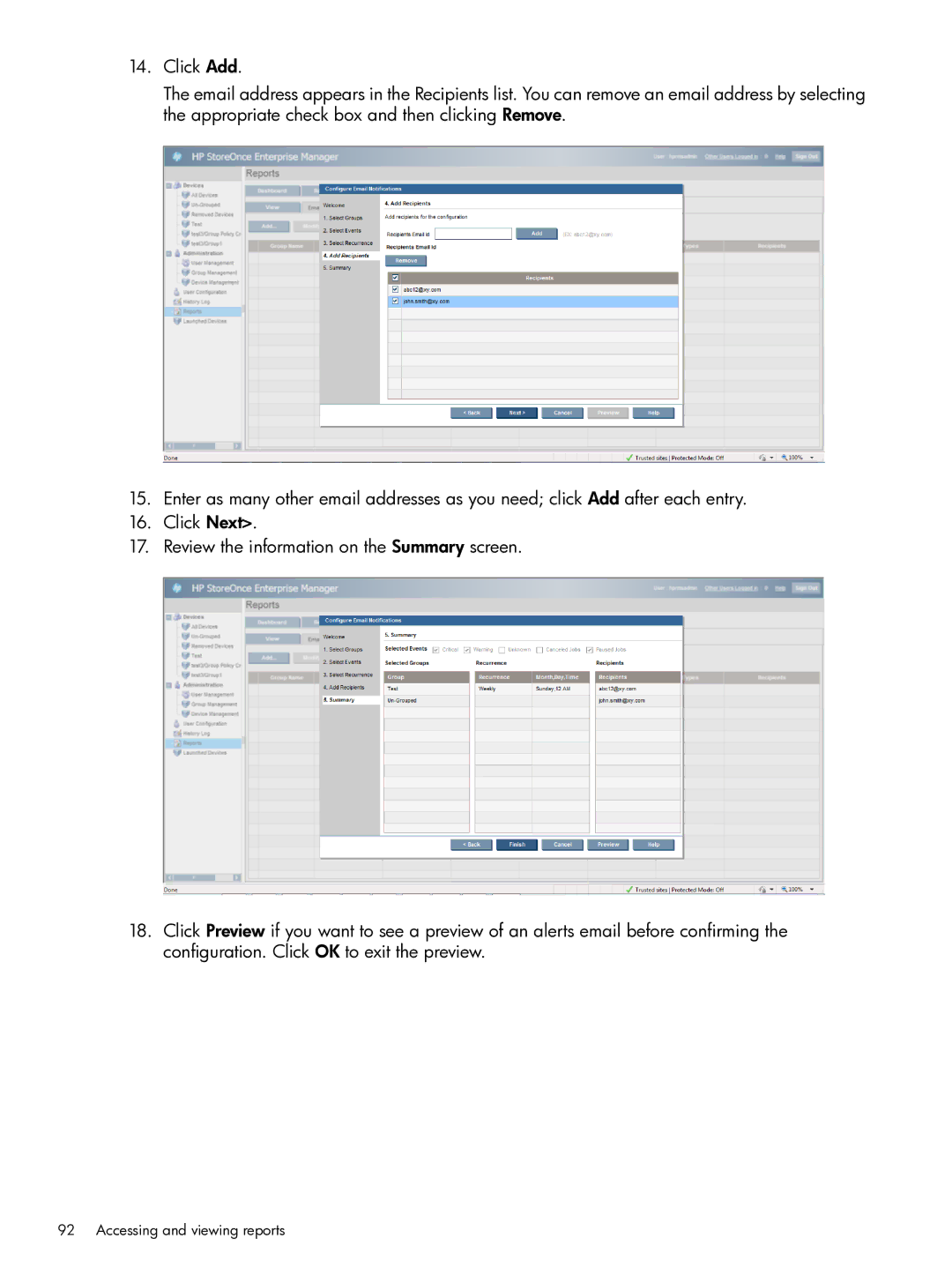 HP EMA/ESA/MA Replication Software manual Accessing and viewing reports 