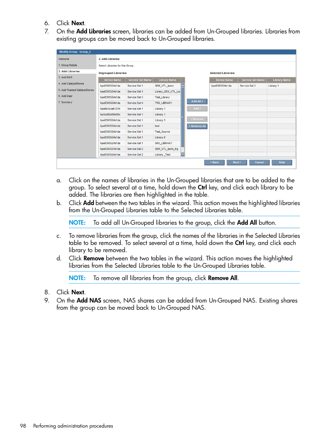 HP EMA/ESA/MA Replication Software manual Performing administration procedures 