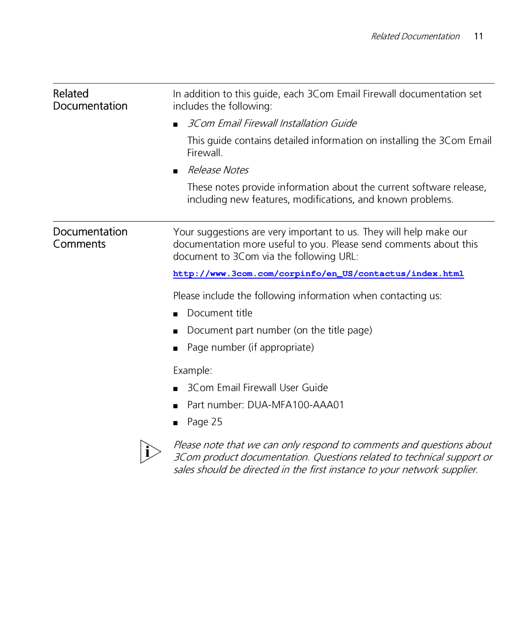 HP Email Firewall Appliance manual Related, Documentation, Comments 