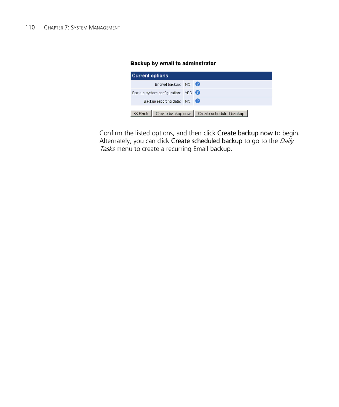 HP Email Firewall Appliance manual System Management 