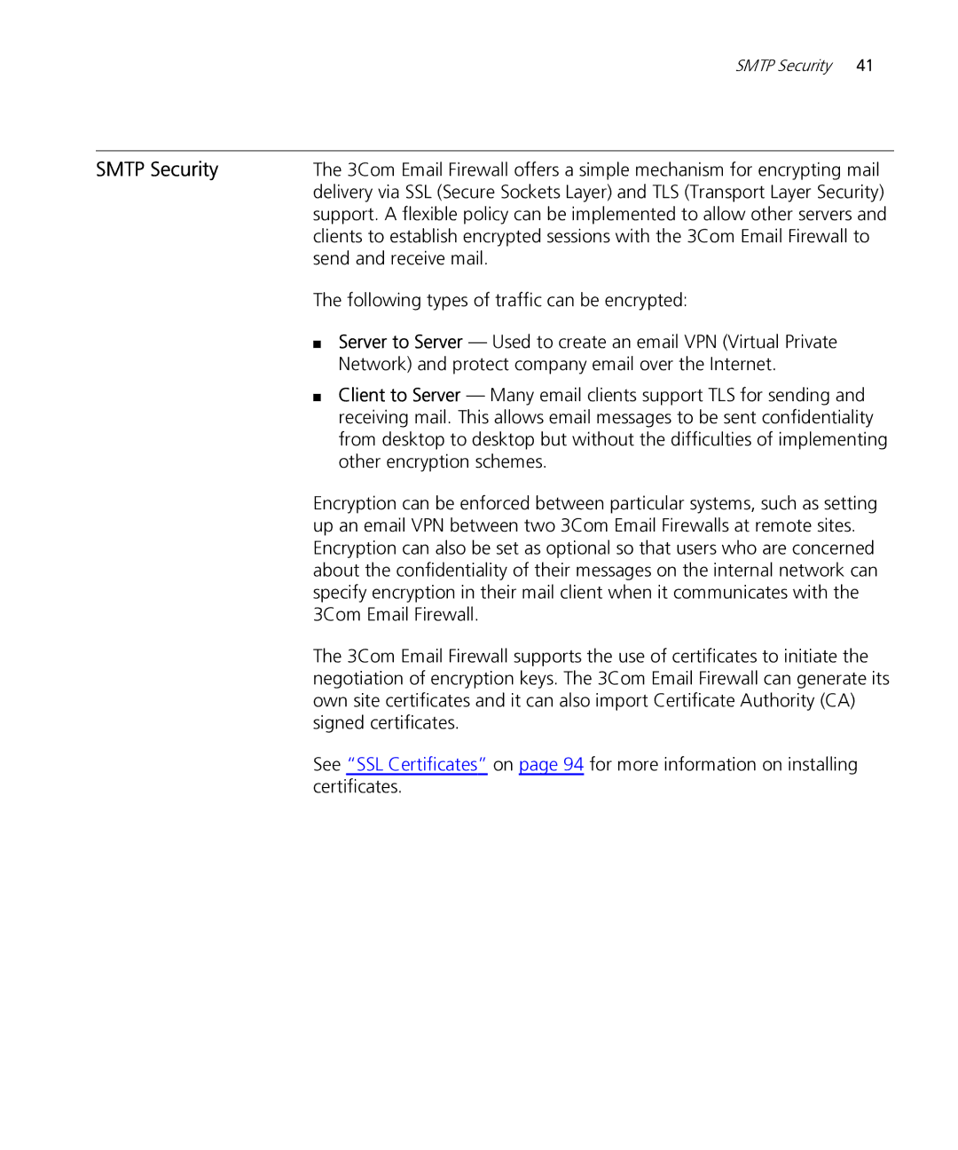 HP Email Firewall Appliance manual Smtp Security 